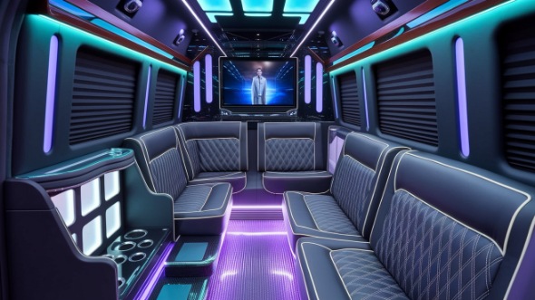 party bus rental interior peoria