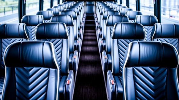 peoria 54 passenger charter bus inside