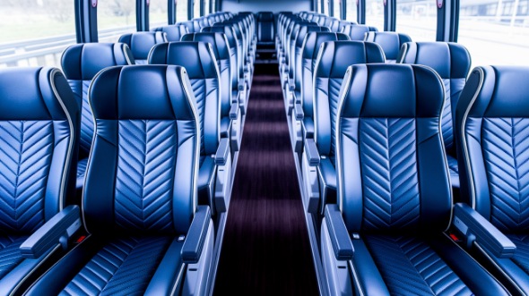 peoria 55 passenger charter bus inside