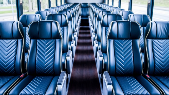 peoria 56 passenger charter bus inside